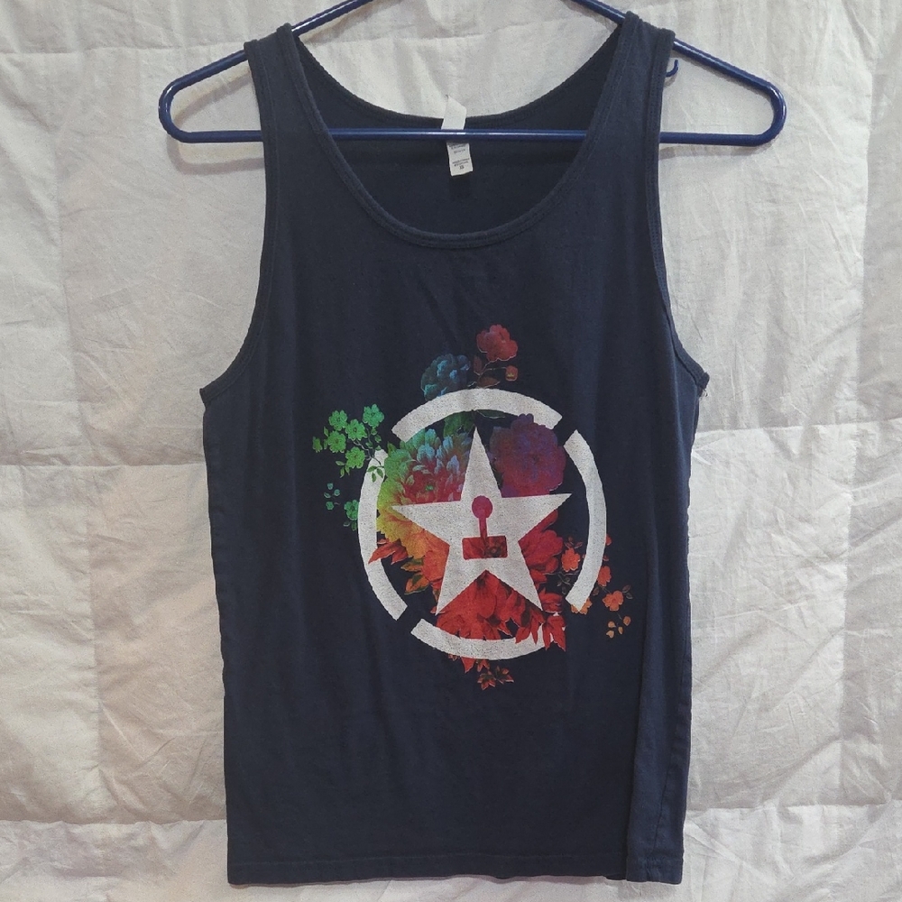 Bella Canvas Men's Dark Blue Graphic Tank Top